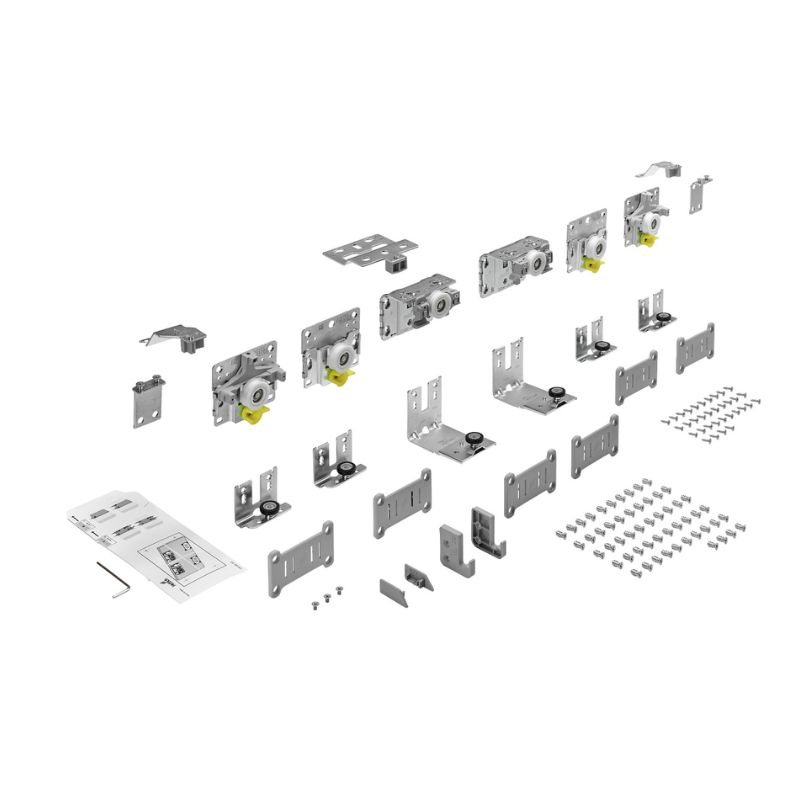 Комплект роликів для 3-дверної шафи, 10-16мм, TopLine L v2.0 Warszawa (9242710) Hettich