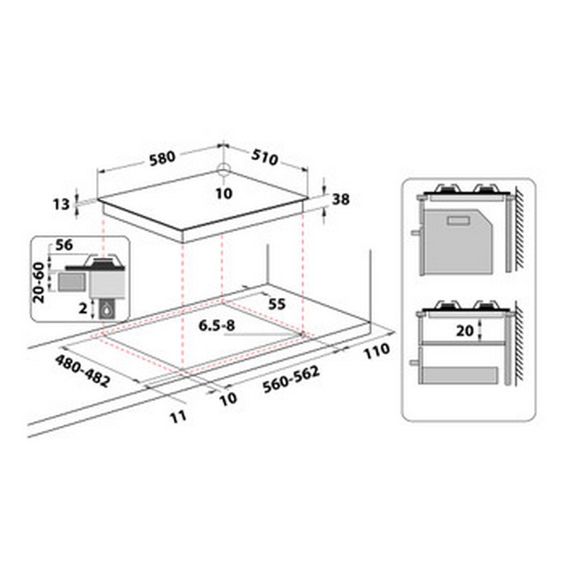 Комплект техніки Whirpool (Духова шафа OMK58HU1B + газова варильна поверхня TKRL661NB) Комплект техніки Whirpool (Духова шафа OMK58HU1B + газова варильна поверхня TKRL661NB)