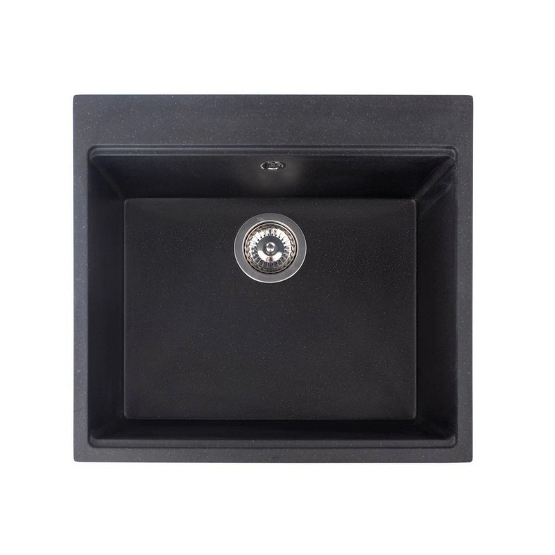Кухонна мийка LAGOON 540 black shine mirastone Miraggio Кухонна мийка LAGOON 540 black shine mirastone Miraggio