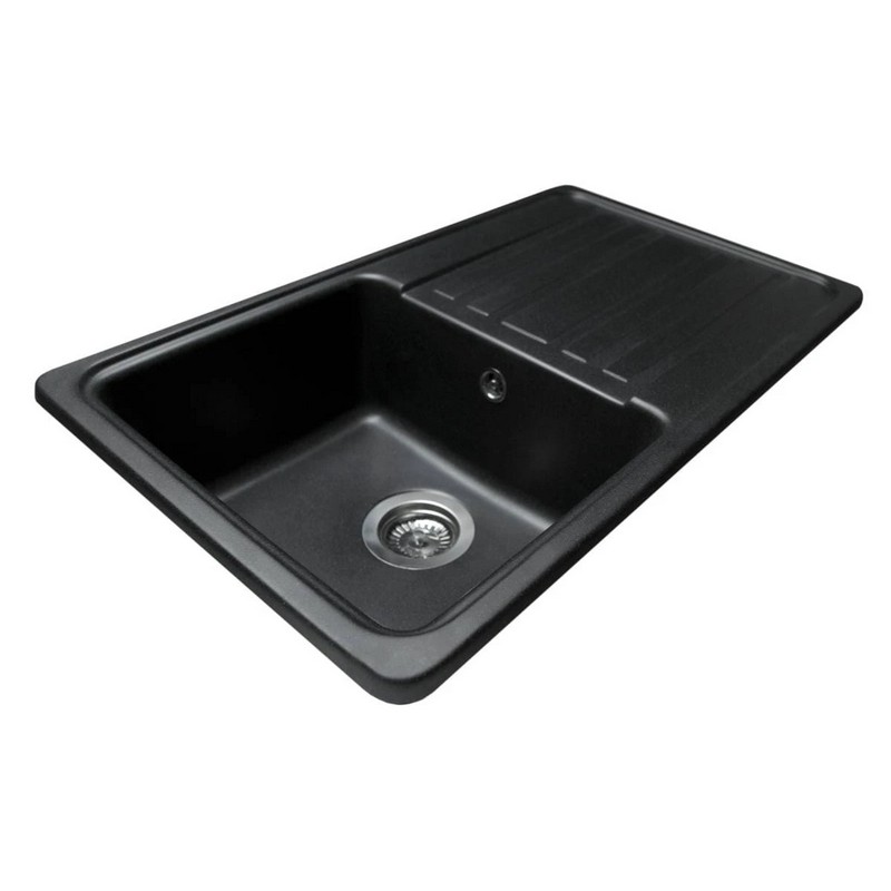 Кухонна мийка VERSAL black shine mirastone Miraggio