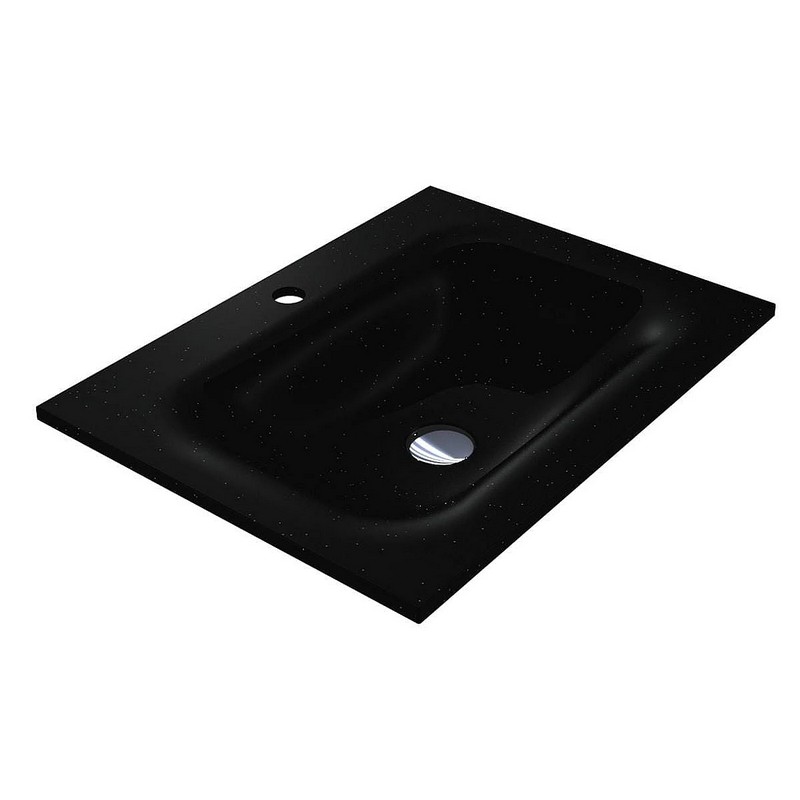Умивальник JESSEL 600 MIRASTONE black shine mirastone Miraggio Умивальник JESSEL 600 MIRASTONE black shine mirastone Miraggio