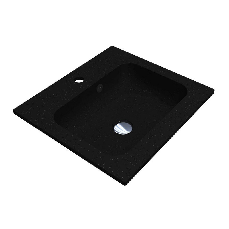 Умивальник DELLA 500 MIRASTONE black shine mirastone Miraggio