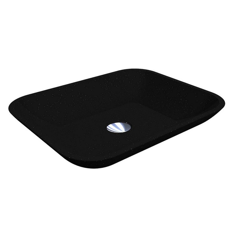 Умивальник MARTEEN MIRASTONE black shine mirastone Miraggio