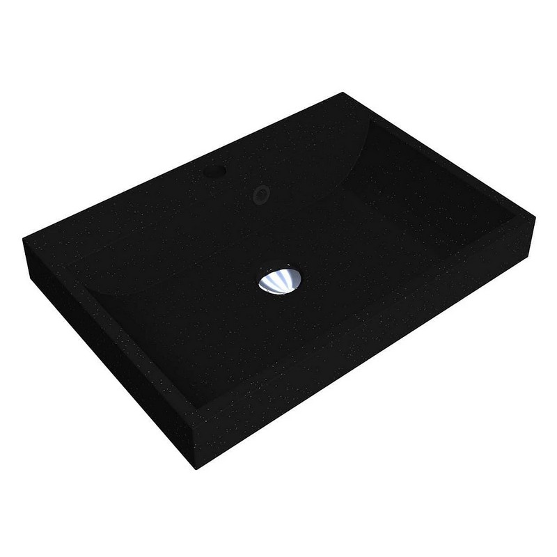 Умивальник VARNA 600 MIRASTONE black shine mirastone Miraggio