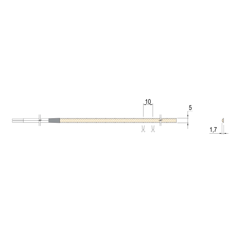 LED-стрічка COB SLIM 5mm, 400 LEDs/m, 7W, 12V, IP20, тепле світло, 3000К LED-стрічка COB SLIM 5mm, 400 LEDs/m, 7W, 12V, IP20, тепле світло, 3000К