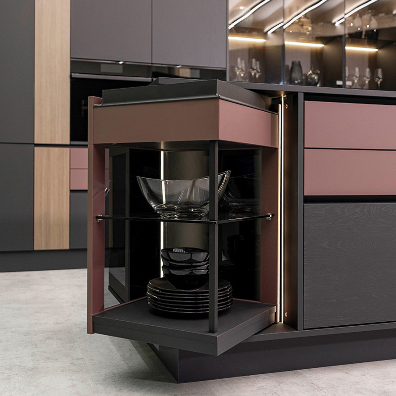 Комплект поворотної фурнітури FurnSpin S лівий верхній Push to open з доводчиком (9349283) Hettich