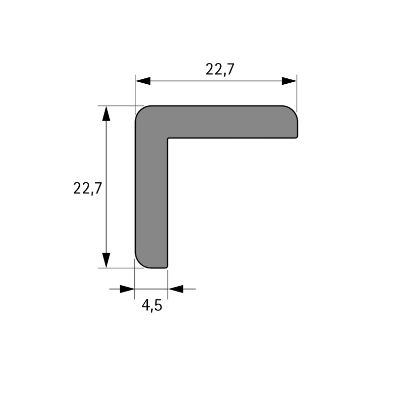 FurnSpin CADRO заглушка для декоративного профілю, білий матовий (9352268) Hettich