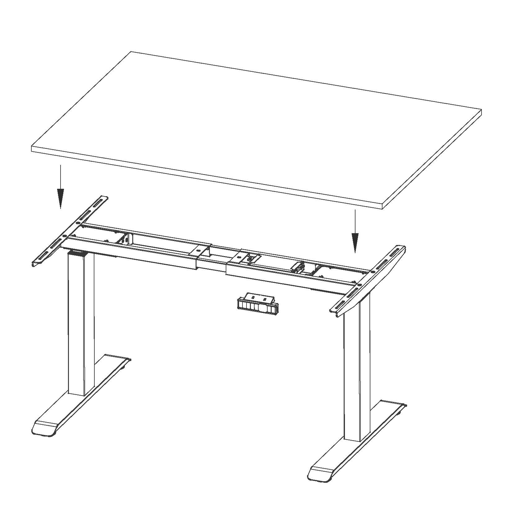 Стіл з регулювальним механізмом, білий,стільниця ДСП 0110 SM Білий корпусний 1200×700×18