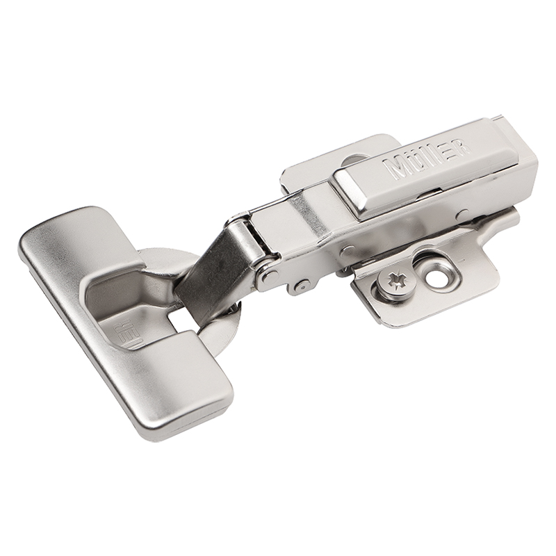 ЗавісаClip-On,105°,накладна,зпружиною,нікель,3D,MullerProfiLine