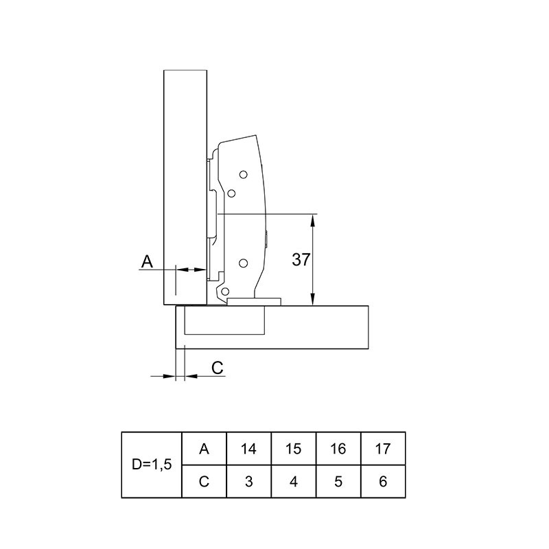 Петля Clip-on, 110°, Sensys 8675, накладная, без пруж., никель (9071313) Hettich