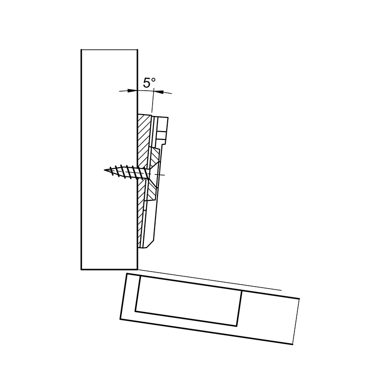 Планка клиновидная 5 для монтажных планок Sensys, цинк (9072533) Hettich Планка клиновидная 5 для монтажных планок Sensys, цинк (9072533) Hettich