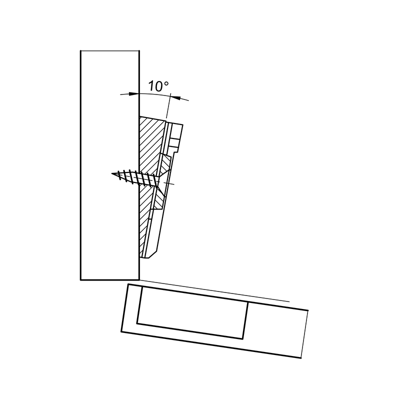 Планка клиноподібна 10  для монтажних планок Sensys, цинк (9072534) Hettich