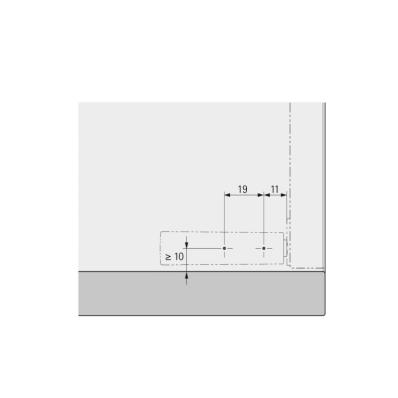 Механізм P2O Magnet білий, накладний, короткий хід (9089590) Hettich