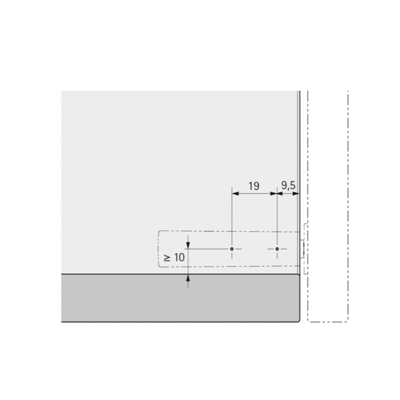Механізм P2O Magnet білий, накладний, короткий хід (9089590) Hettich
