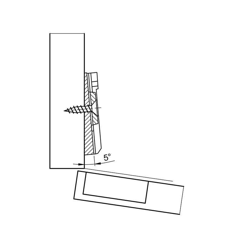 Планка клиноподібна -5  для монтажних планок Sensys, пластик (9237120) Hettich
