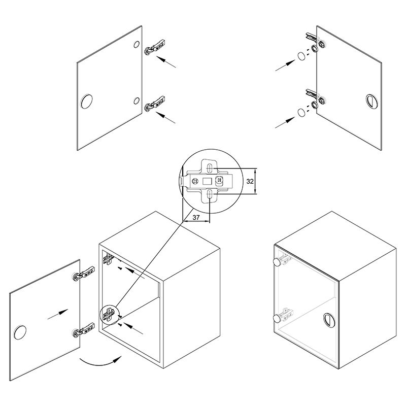 Монтажна планка Sensys дистанція 3 (9071577) Hettich