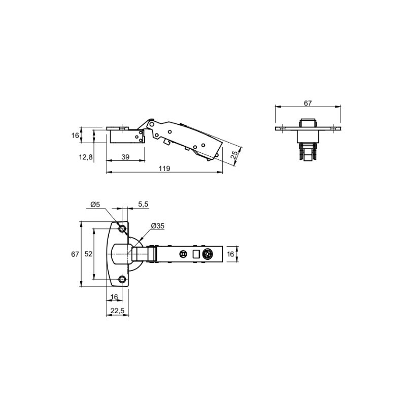 Петля Clip-on, 110°, Sensys 8645i, накладная, с доводч., никель (9071205) Hettich Петля Clip-on, 110°, Sensys 8645i, накладная, с доводч., никель (9071205) Hettich