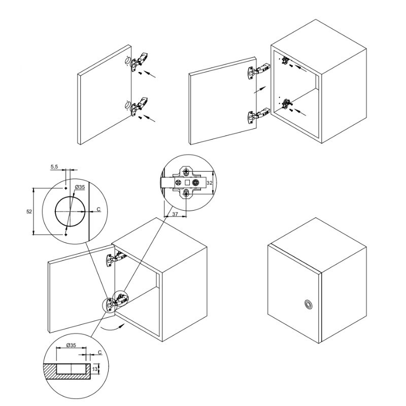 Петля Clip-on, 110°, Sensys 8645i, накладная, с доводч., никель (9071205) Hettich Петля Clip-on, 110°, Sensys 8645i, накладная, с доводч., никель (9071205) Hettich