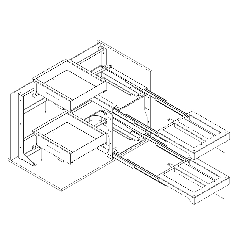 Полки FlyBOX (900мм), графіт, Galaxy VIBO (FLYB45OMVGF) - Магічні