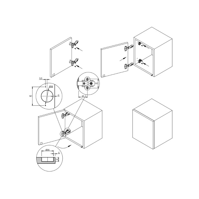 Петля Clip-on, 110°, Sensys 8675, наклад., без пруж., черн. обсид. (9091741) Hettich Петля Clip-on, 110°, Sensys 8675, наклад., без пруж., черн. обсид. (9091741) Hettich