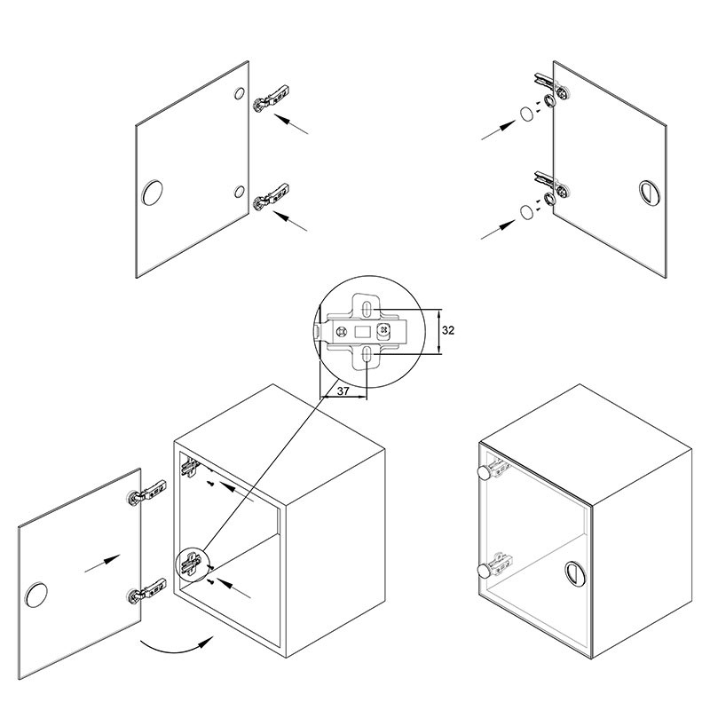 Монтажна планка Sensys дистанція 8 (9071579) Hettich Монтажна планка Sensys дистанція 8 (9071579) Hettich