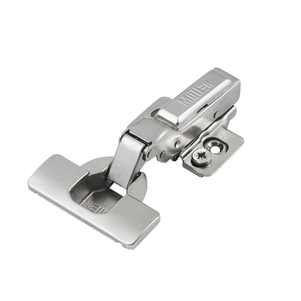 Завіса Clip-On, 105°, напівнакладна, з пружиною, нікель, 3D, Muller Profi Line Завіса Clip-On, 105°, напівнакладна, з пружиною, нікель, 3D, Muller Profi Line