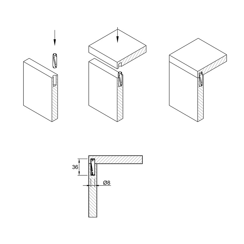 Шкант подпружиненный ø 8 x 35 mm, сталь, Siso Шкант подпружиненный ø 8 x 35 mm, сталь, Siso