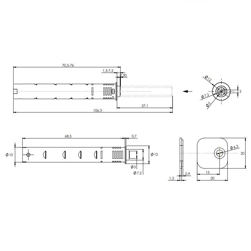 Механизм P2O Magnet, антрацит, врезной, длинный ход (9089632) Hettich Механизм P2O Magnet, антрацит, врезной, длинный ход (9089632) Hettich