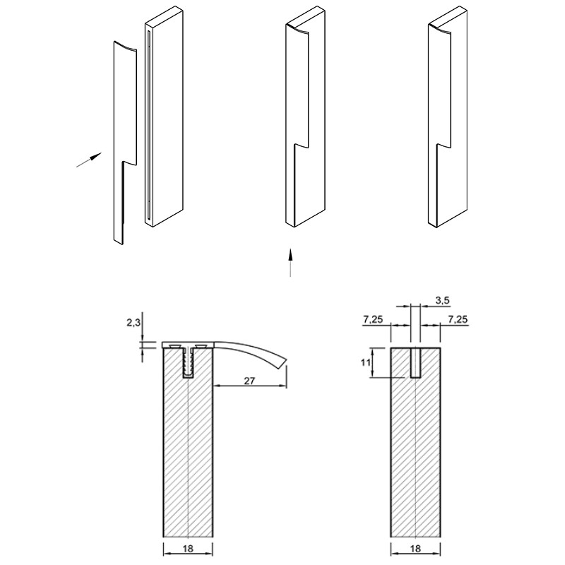 Ручка Ferro Fiori M 0018.600 нікель