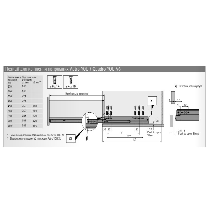 Комплект внутреннего ящика AvanTech YOU Q L=550 H=187 белый