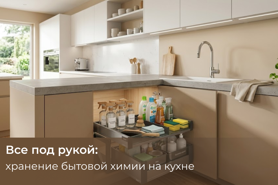Все под рукой: хранение бытовой химии на кухне | Советы для дома