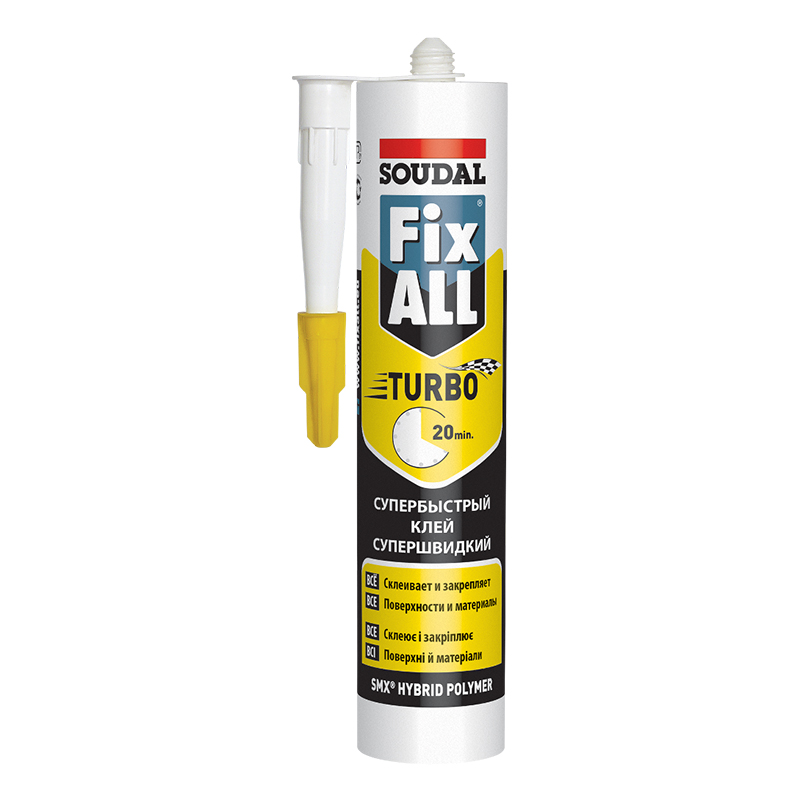 Клей-герметик супербыстрый FIX ALL TURBO Soudal 290мл