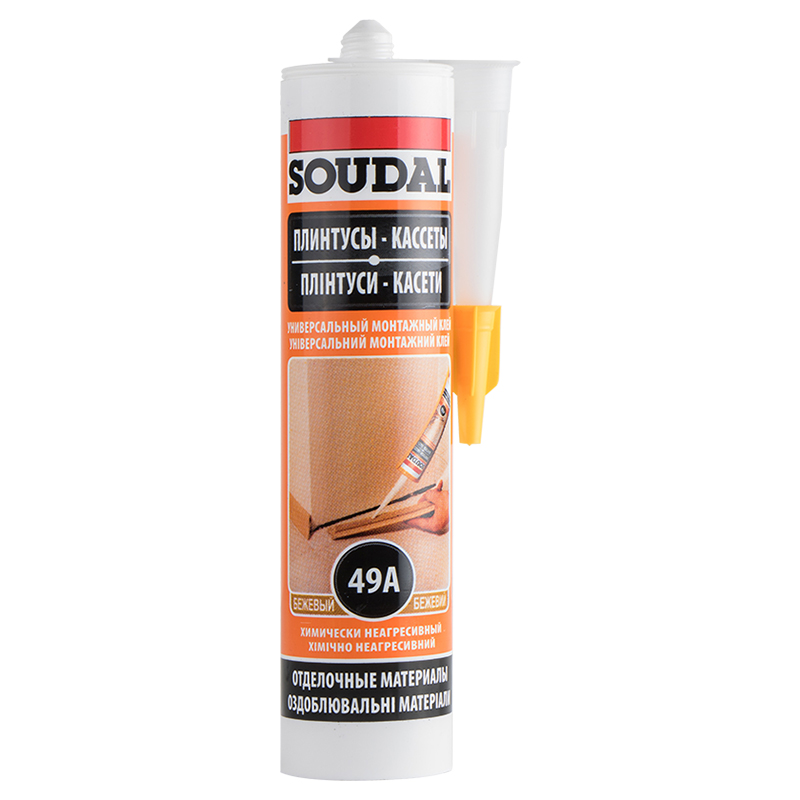 Универсальный монтажный клей Soudal 49А (жидкие гвозди), 280 мл