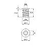 Муфта М6 L=12,5 D=8, ввинчиваемая, для мебельных опор, цинк, неразжимаемая, Smart, в Украине - фото №4 - small