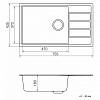 Мойка гранитная Model E 010.76 XL черный Cascata, недорого - фото №3 - small