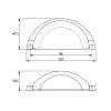 Ручка Ferro Fiori CR 9007.96 хром|білий, в Україні - фото №4 - small