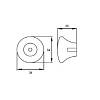 Ручка Ferro Fiori CR 9100.01.C молочний, в Україні - фото №4 - small