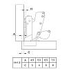 Петля Clip-on, 165°, Sensys 8687, полунакладная, без пруж., трансформер, никель (9099670) Hettich, в Украине - фото №4 - small