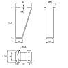 Ножка мебельная, NА 039C00 h=120мм, max 125кг, черный, в Украине - фото №4 - small