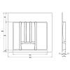 Организация для столовых приборов W=600 L=500 (W=max550/min450)(L=max495/min386), серый матовый, в Украине - фото №4 - small