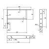 Консоль металл 195x250 прямоугольная, max 20кг, черный матовый, в Украине - фото №4 - small