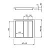 Лоток универсальный 600 под 2 вкладки W=540 L=478 (LKB.540.478) Черный - small