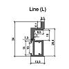 Профиль вертикальный открытый Compact L (Line) черный матовый муар, купить - фото №2 - small