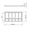 Лоток универсальный 900 под 4 вкладки W=840 L=478 (LKB.840.478) Натуральный - small