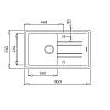 Мойка STONE 50 B-TG 1B 1D Tegranit белый Teka (115330019), недорого - фото №3 - small