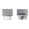 Комплект срібних заглушок для врізного профілю зі шторкою Lumine - small
