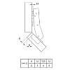 Завіса Clip-on, 45°,Sensys 8669, накладна, без пружини, нікель (9088179) Hettich, в Україні - фото №4 - small