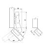 Завіса  Clip-on, 95°,Sensys 8669, кутова W45, без пружини, чорний обсидіан(9091751) Hettich, фото - фото №5 - small