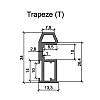 Профіль вертикальний відкритий Сompact T (Trapeze) золото, купити - фото №2 - small