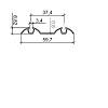 Профіль Starke направляючий нижній  Лайт  анодоване покриття /світла шампань/ 5,0 м, купити - фото №2 - small